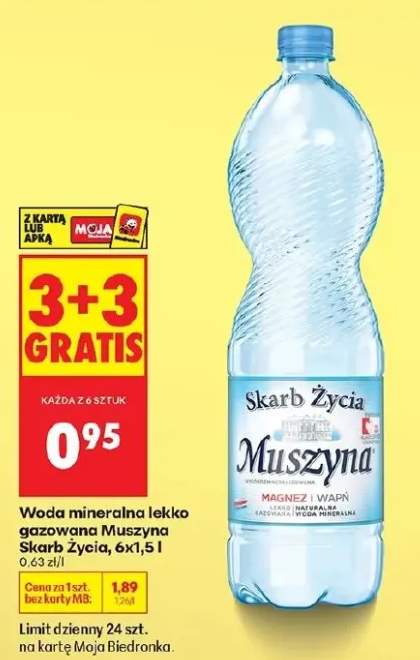 Woda mineralna lekko gazowana 