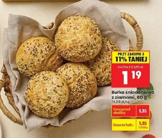 Bułka śniadaniowa z ziarnami