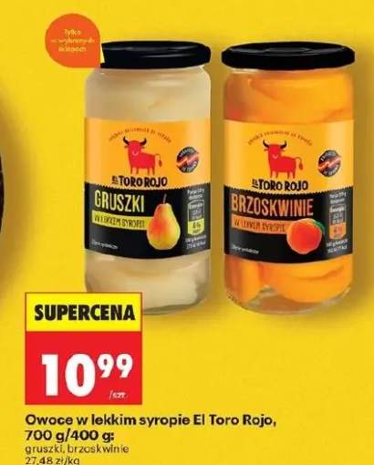 Owoce w lekkim syropie gruszki