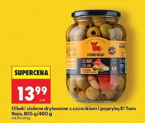 Oliwki zielone drylowane z czosnkiem i papryką