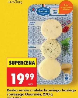 Deska serów z mleka krowiego, koziego i owczego