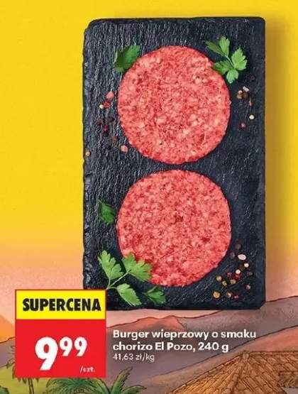 Burger wieprzowy o smaku chorizo