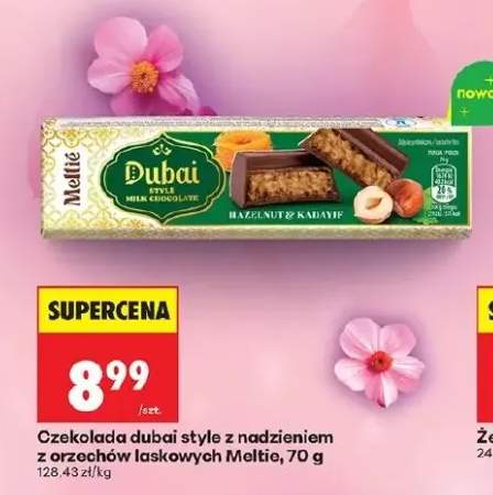 Czekolada dubai style z nadzieniem z orzechów laskowych