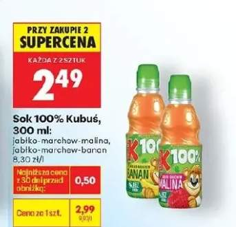 Sok 100% jabłko-marchew-malina