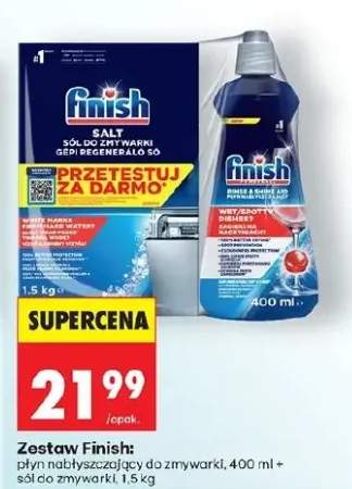 Zestaw płyn nabłyszczający do zmywarki + sól do zmywarki