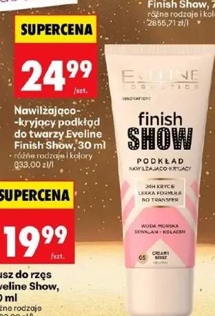 Nawilżająco-kryjący podkład do twarzy Finish Show różne rodzaje i kolory