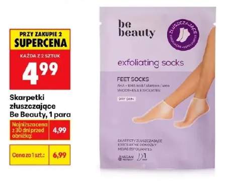 Skarpetki złuszczające do pięt Beauty, 1 para