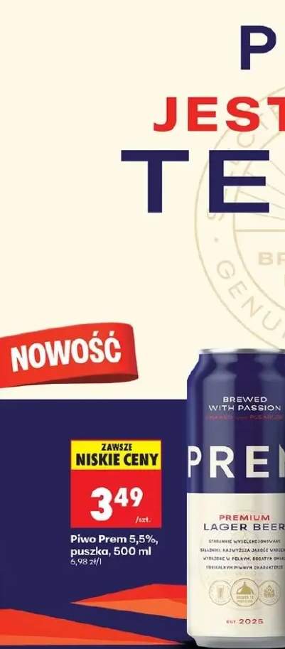 Piwo Prem 5,5%, puszka