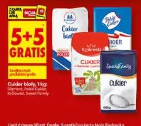 Cukier biały, cukier trzcinowy lub cukier brązowy