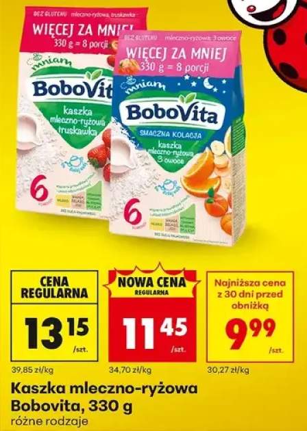 Kaszka mleczno-ryżowa 3 owoce