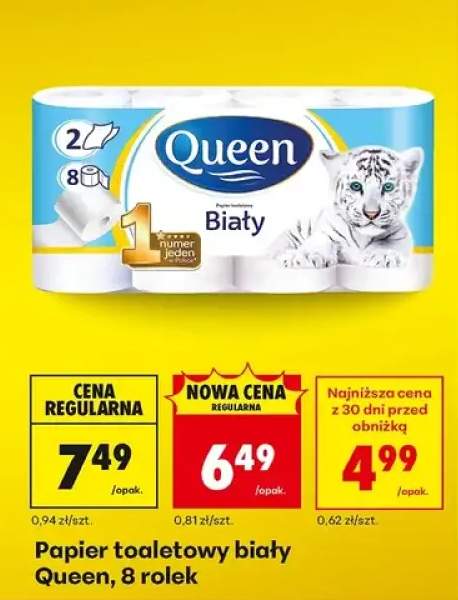 Papier toaletowy biały 8 rolek