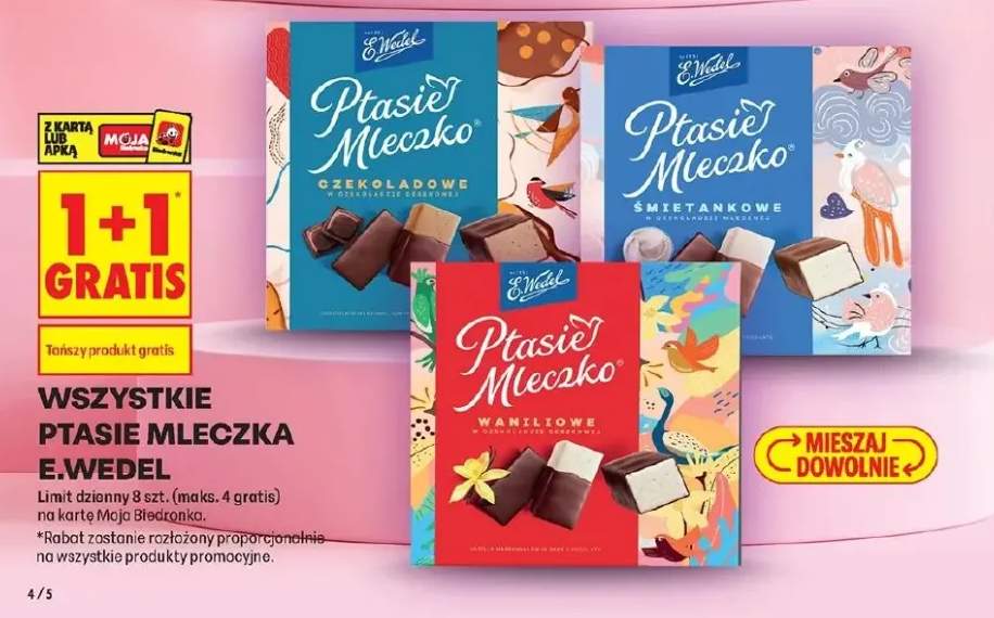 Ptasie Mleczko wszystkie rodzaje