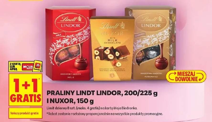 Praliny Lindor mleczne