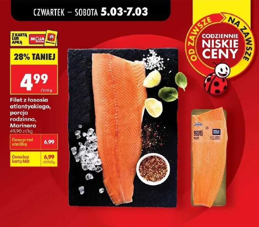 Filet z łososia atlantyckiego, porcja rodzinna