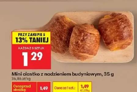 Mini ciastko z nadzieniem budyniowym