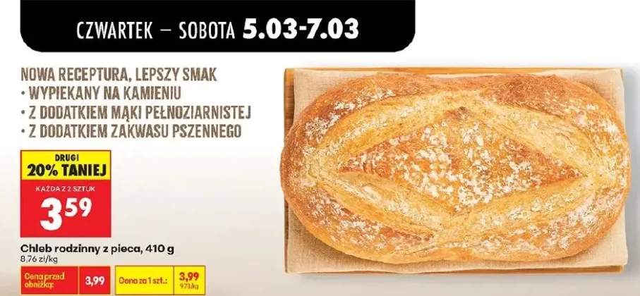 Chleb rodzinny z pieca