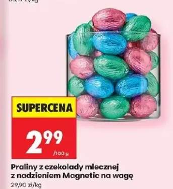 Praliny z czekolady mlecznej z nadzieniem Magnetic na wagę