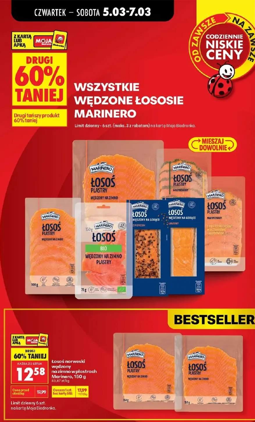 Łosoś plastry wędzony na zimno