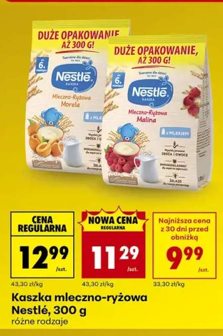 Kaszka mleczno-ryżowa Malina