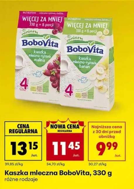 Kaszka mleczno-ryżowa malina