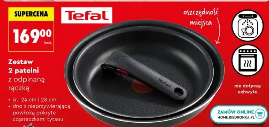 Zestaw 2 patelni z odpinaną rączką
