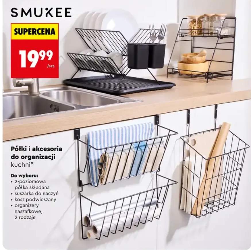 Półki i akcesoria do organizacji kuchni