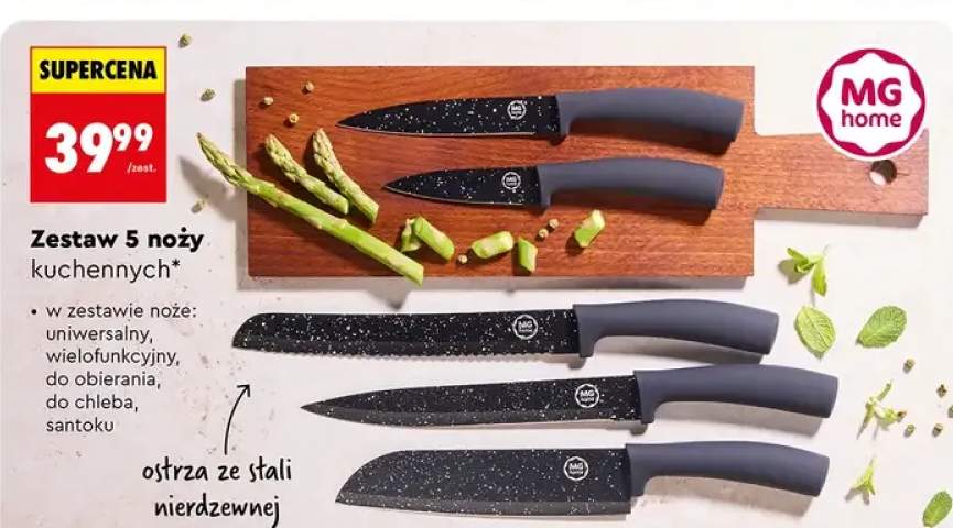 Zestaw 5 noży kuchennych