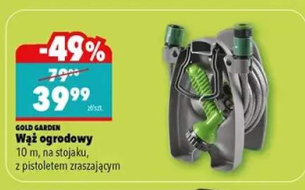 Wąż ogrodowy 10m, na stojaku, z pistoletem zraszającym