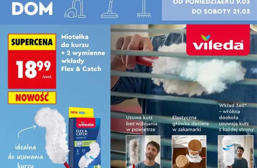 Miotełka do kurzu + 2 wymienne wkłady Flex & Catch