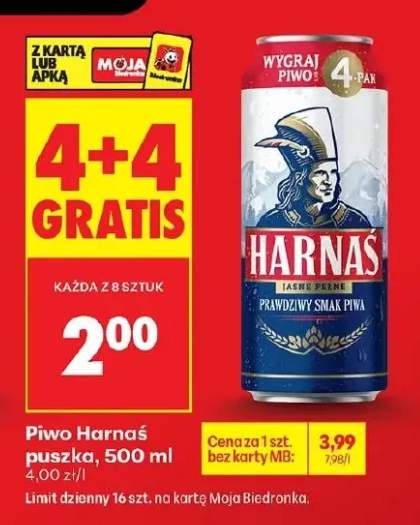 Piwo jasne pełne puszka