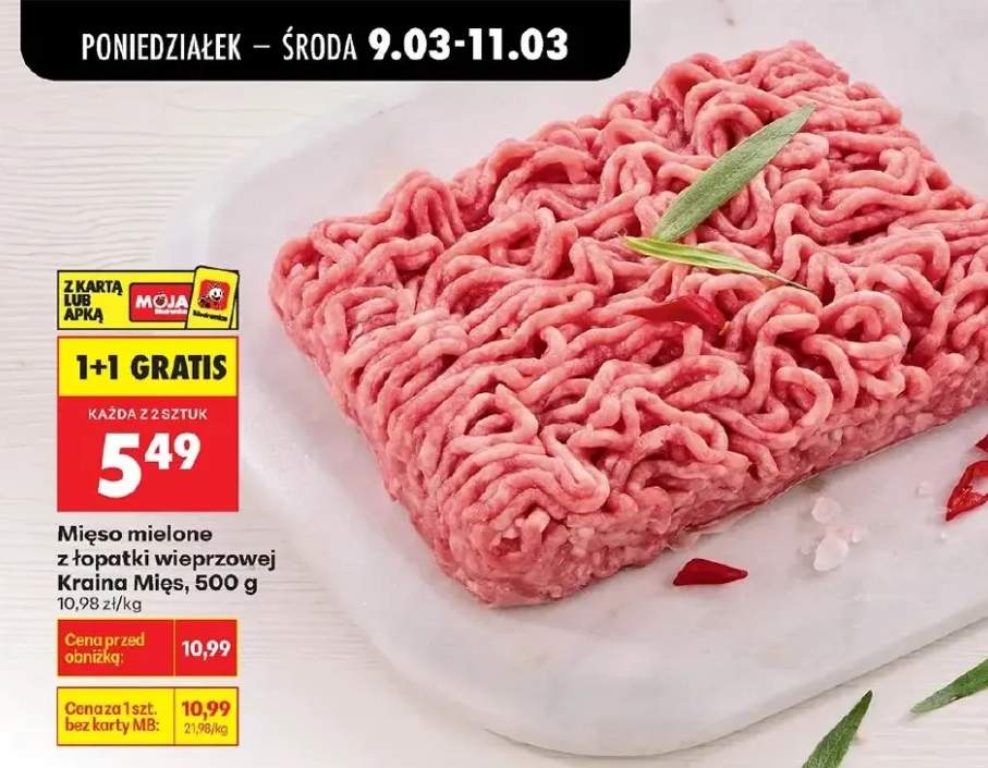 Mięso mielone z łopatki wieprzowej