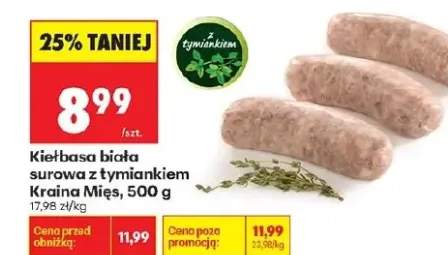 Kiełbasa biała surowa z tymiankiem