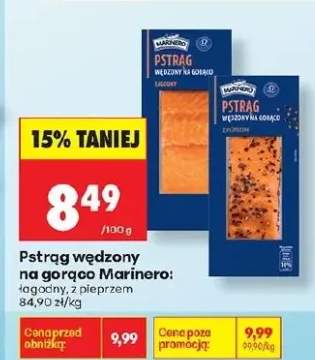 Pstrąg wędzony na gorąco łagodny, z pieprzem