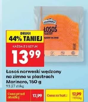 Łosoś norweski wędzony na zimno w plastrach