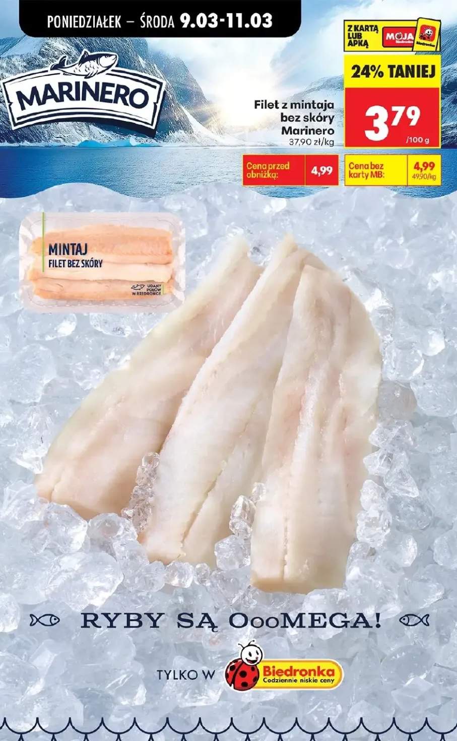 Filet z mintaja bez skóry