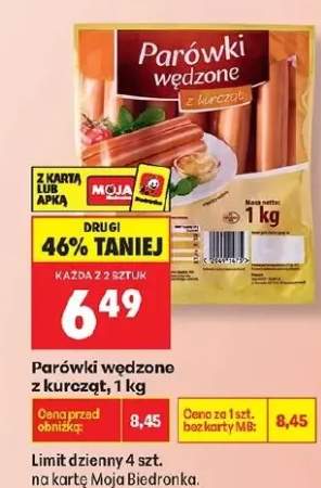 Parówki wędzone z kurcząt