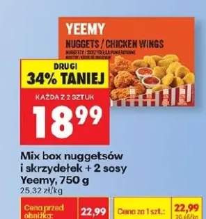 Mix box nuggetsów i skrzydełek + 2 sosy