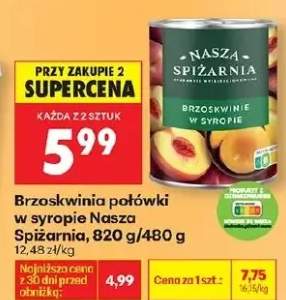 Brzoskwinie połówki w syropie
