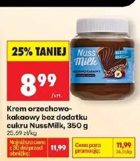 Krem orzechowo-kakaowy bez dodatku cukru