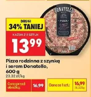 Pizza rodzinna z szynką i serem