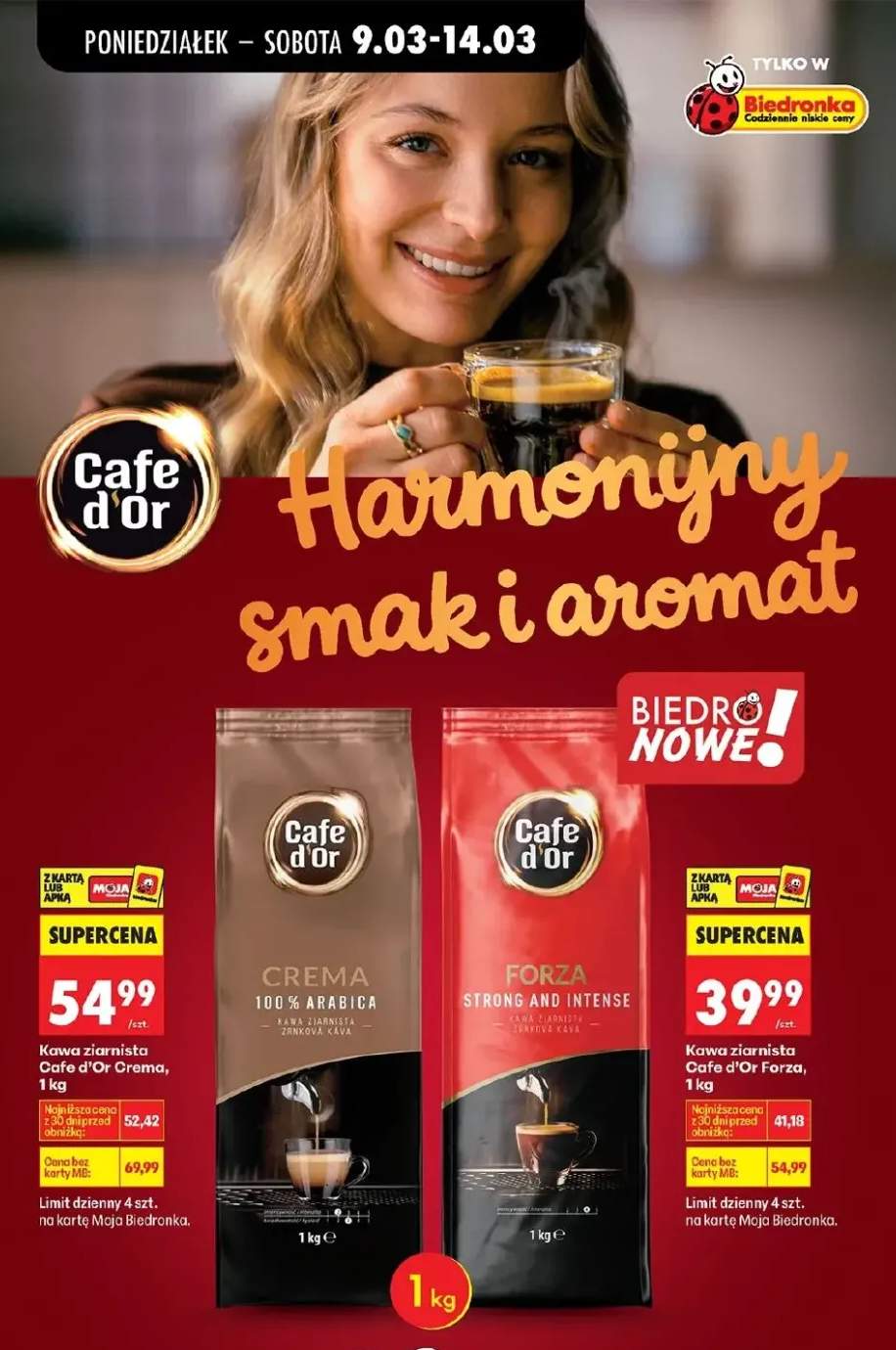 Kawa ziarnista Crema, 100% Arabica