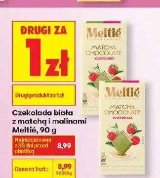 Czekolada biała z matchą i malinami