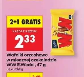Wafelki orzechowe w mlecznej czekoladzie