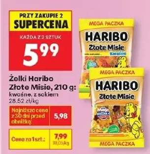 Żelki Złote Misie kwaśne, z sokiem
