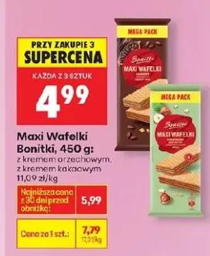 Maxi wafelki z kremem orzechowym