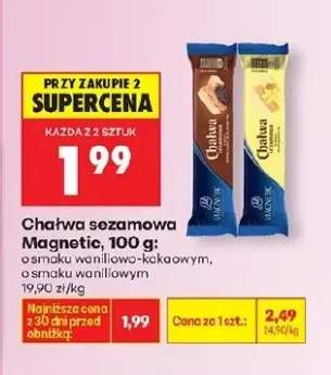 Chałwa sezamowa o smaku waniliowo-kakaowym