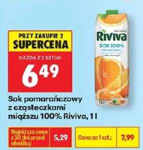 Sok pomarańczowy z cząsteczkami miąższu 100%