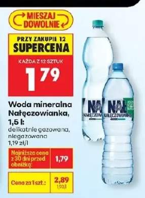 Woda mineralna Nałęczowianka delikatnie gazowana