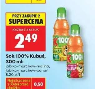 Sok 100% Kubuś jabłko-marchew-malina