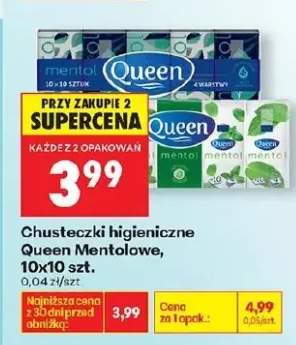 Chusteczki higieniczne mentolowe